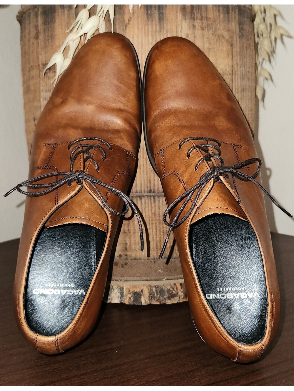 Vagabond Men's Leather Dress Shoes Brown EU 46 US 12 Mink Oil Conditioned